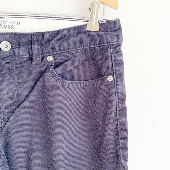 Lands' End Canvas 1963 Low Rise Slim Leg Navy Corduroy Pants - Picture 8 of 16